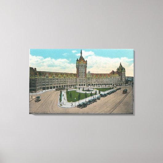 Buiten Uitzicht van de D & H en Journal Canvas Afdruk (Voorkant)