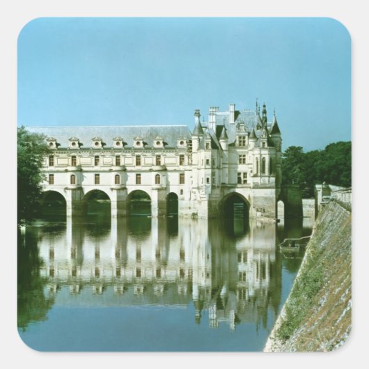 Buiten uitzicht van de Donjon Vierkante Sticker (Voorkant)