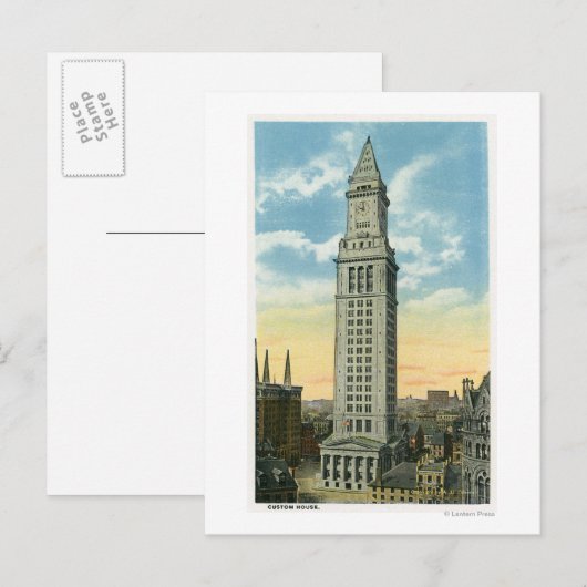 Buiten Uitzicht van de Douanehuis Briefkaart (Voorkant / Achterkant)