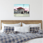Buiten Uitzicht van de elektrische opslagplaats Na Canvas Afdruk (Insitu (Slaapkamer))