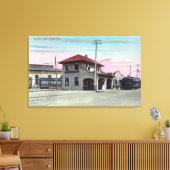 Buiten Uitzicht van de elektrische opslagplaats Na Canvas Afdruk (Insitu (Woonkamer))