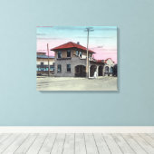 Buiten Uitzicht van de elektrische opslagplaats Na Canvas Afdruk (Insitu (Houten vloer))