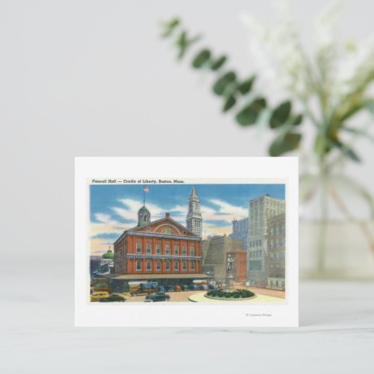 Buiten Uitzicht van de Faneuil Hall # 2 Briefkaart (Staand voorkant)