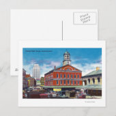 Buiten Uitzicht van de Faneuil Hall Briefkaart (Voorkant / Achterkant)