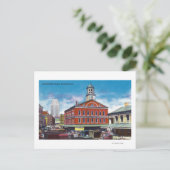 Buiten Uitzicht van de Faneuil Hall Briefkaart (Staand voorkant)