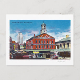 Buiten Uitzicht van de Faneuil Hall Briefkaart