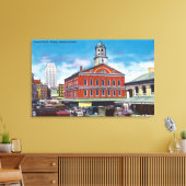 Buiten Uitzicht van de Faneuil Hall Canvas Afdruk (Insitu (Woonkamer))