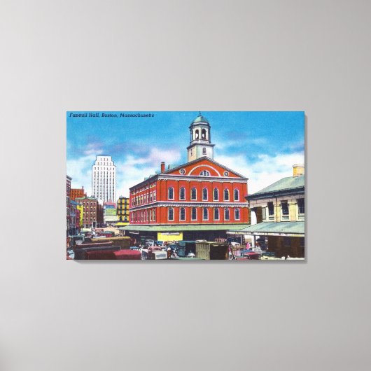 Buiten Uitzicht van de Faneuil Hall Canvas Afdruk (Voorkant)