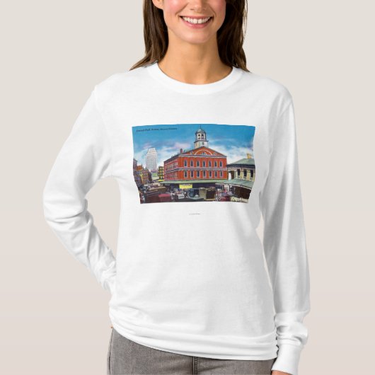 Buiten Uitzicht van de Faneuil Hall T-shirt (Voorkant)