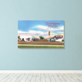 Buiten Uitzicht van de Gateway MotelMerced, CA Canvas Afdruk (Insitu (Houten vloer))