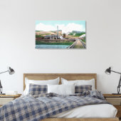 Buiten Uitzicht van de George Palmer Lumber Co. Canvas Afdruk (Insitu (Slaapkamer))