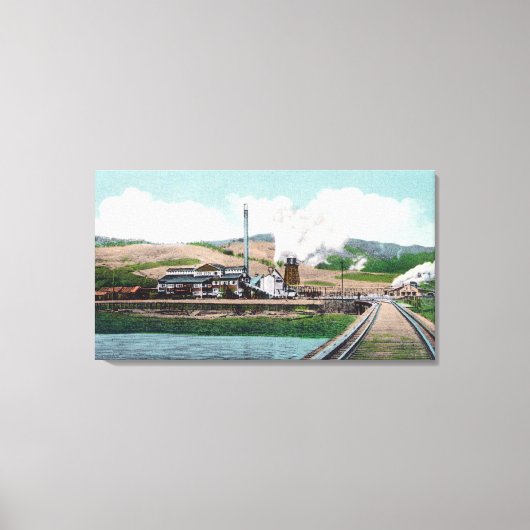 Buiten Uitzicht van de George Palmer Lumber Co. Canvas Afdruk (Voorkant)