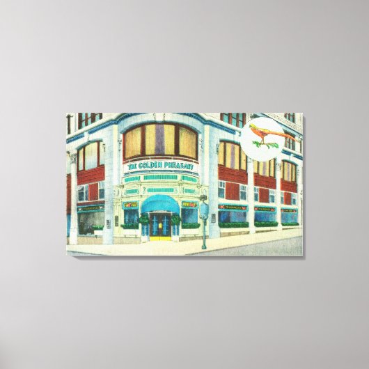 Buiten Uitzicht van de Golden-fazant Canvas Afdruk (Voorkant)