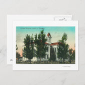 Buiten Uitzicht van de Grammar SchoolCorning, CA Briefkaart (Voorkant / Achterkant)