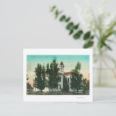 Buiten Uitzicht van de Grammar SchoolCorning, CA Briefkaart (Staand voorkant)