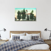 Buiten Uitzicht van de Grammar SchoolCorning, CA Canvas Afdruk (Insitu (Slaapkamer))