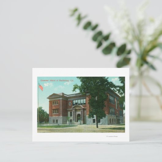 Buiten Uitzicht van de Grammatische School 3 Briefkaart (Staand voorkant)