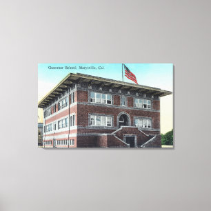 Buiten Uitzicht van de Grammatische School 3 Canvas Afdruk
