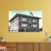 Buiten Uitzicht van de Grammatische School 3 Canvas Afdruk (Insitu (Woonkamer))