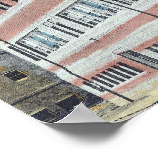 Buiten Uitzicht van de Grammatische School 3 Poster (Hoek)