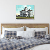Buiten Uitzicht van de Grammatische School Canvas Afdruk (Insitu (Slaapkamer))