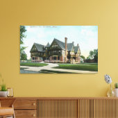 Buiten Uitzicht van de haven van Fairhaven in Canvas Afdruk (Insitu (Woonkamer))