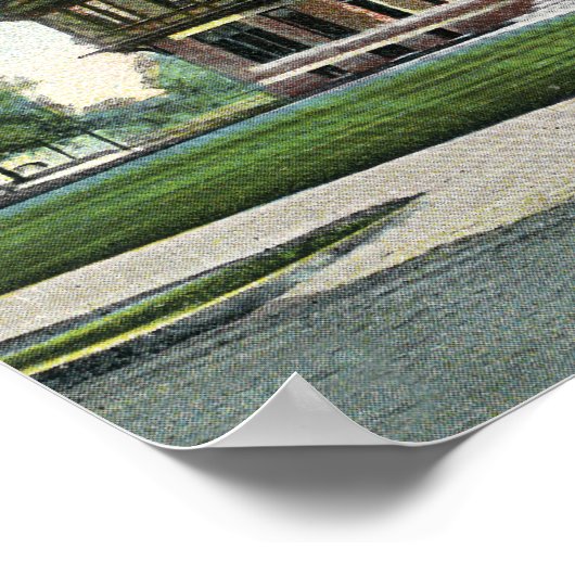 Buiten Uitzicht van de haven van Fairhaven in Poster (Hoek)