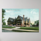 Buiten Uitzicht van de haven van Fairhaven in Poster (Voorkant)