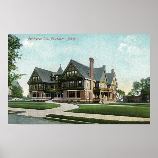 Buiten Uitzicht van de haven van Fairhaven in Poster (Voorkant)