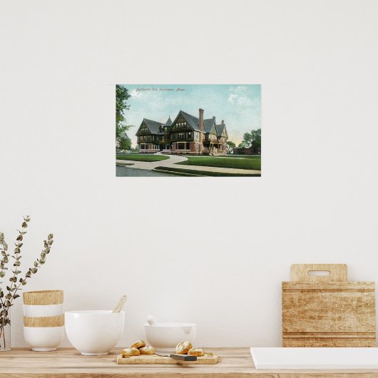 Buiten Uitzicht van de haven van Fairhaven in Poster (Keuken)