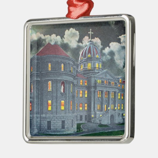 Buiten Uitzicht van de Heilige Names Academy Bldg  Metalen Ornament (Links)