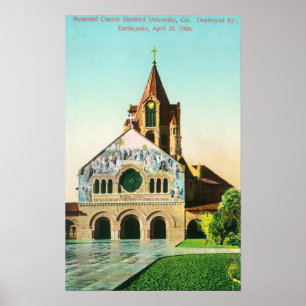 Buiten Uitzicht van de herdenkingskerk in de EU Poster