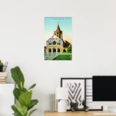 Buiten Uitzicht van de herdenkingskerk in de EU Poster (Thuiskantoor)