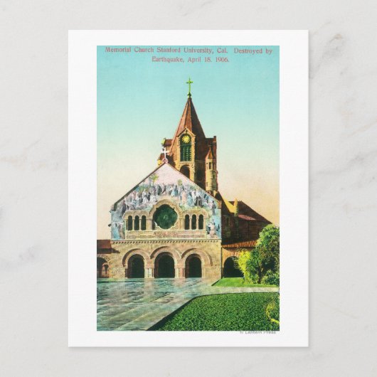 Buiten Uitzicht van de herdenkingskerk van Stanfor Briefkaart (Voorkant)