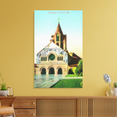 Buiten Uitzicht van de herdenkingskerk van Stanfor Canvas Afdruk (Insitu (Woonkamer))