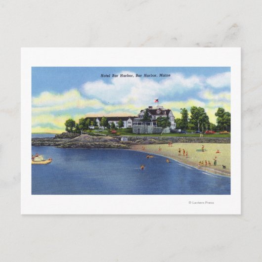 Buiten Uitzicht van de Hotel Bar Harbour Briefkaart (Voorkant)