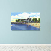 Buiten Uitzicht van de Hotel Bar Harbour Canvas Afdruk (Insitu (Houten vloer))