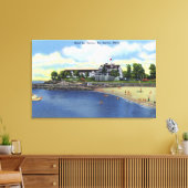 Buiten Uitzicht van de Hotel Bar Harbour Canvas Afdruk (Insitu (Woonkamer))