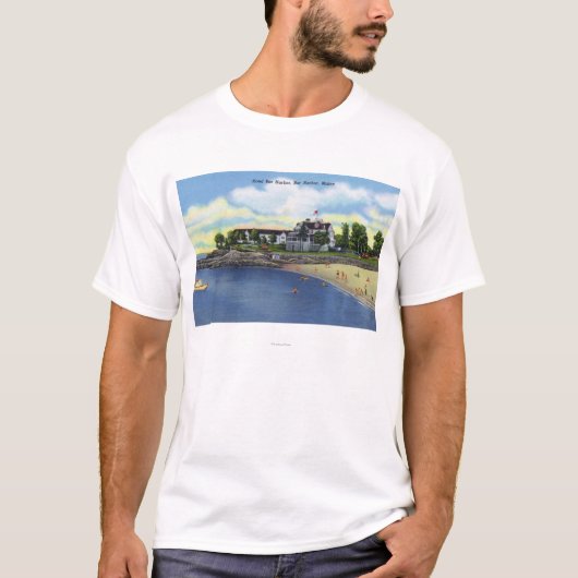 Buiten Uitzicht van de Hotel Bar Harbour T-shirt (Voorkant)