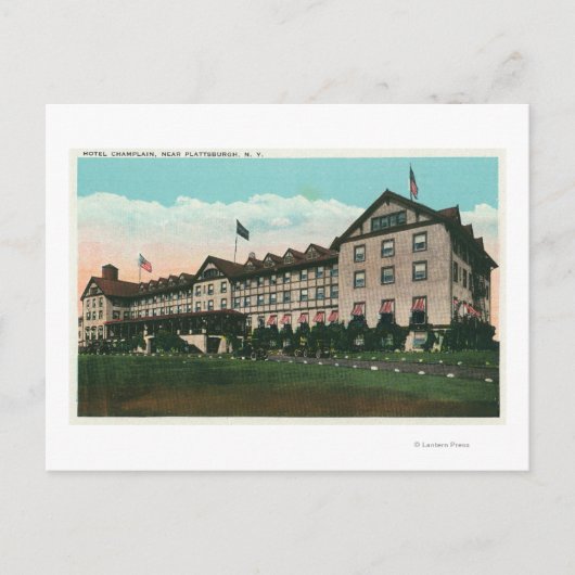 Buiten Uitzicht van de Hotel ChamPlain Briefkaart (Voorkant)