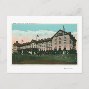 Buiten Uitzicht van de Hotel ChamPlain Briefkaart