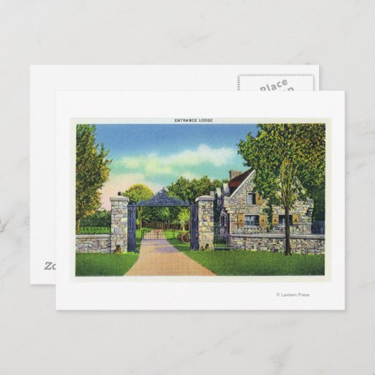 Buiten Uitzicht van de ingang Briefkaart (Voorkant / Achterkant)