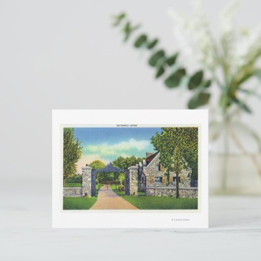 Buiten Uitzicht van de ingang Briefkaart (Staand voorkant)