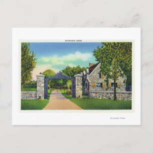 Buiten Uitzicht van de ingang Briefkaart