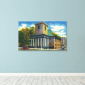 Buiten Uitzicht van de kapel van Koning Canvas Afdruk (Insitu (Houten vloer))