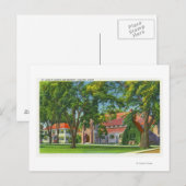 Buiten Uitzicht van de Kerk en de Rectory van St.  Briefkaart (Voorkant / Achterkant)