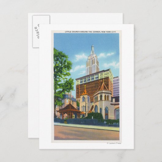 Buiten Uitzicht van de Kleine Kerk rond de Briefkaart (Voorkant / Achterkant)
