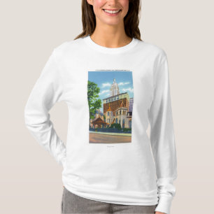 Buiten Uitzicht van de Kleine Kerk rond de T-shirt
