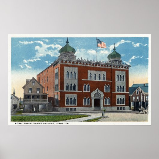 Buiten Uitzicht van de Korattempel, Shrine Poster (Voorkant)