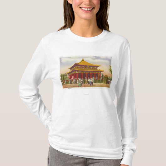 Buiten Uitzicht van de Lama-tempel T-shirt (Voorkant)